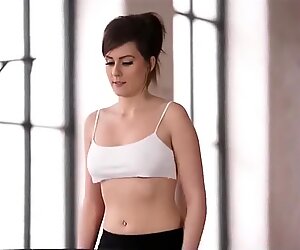 Down blouse on trademill - tits a poppin HD vid II exercise workout